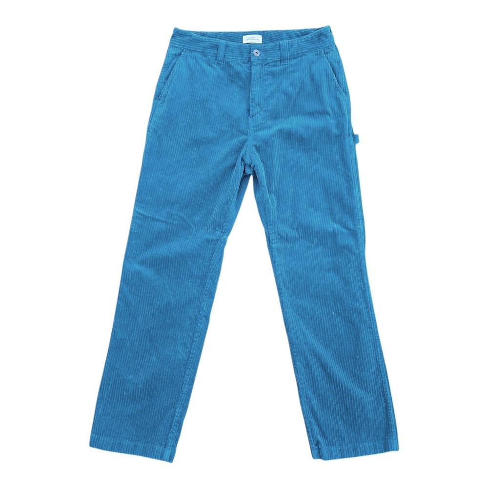 Saturdays NYC Carpenter Pants Corduroy 31x27.5 Teal Blue Utility Hammer Loop